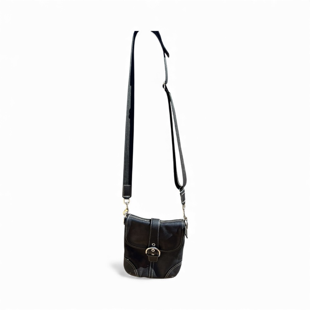Coach Black Crossbody Bag SoHo Mini Y2K with Buckle Excellent Condition - Picture 2 of 10